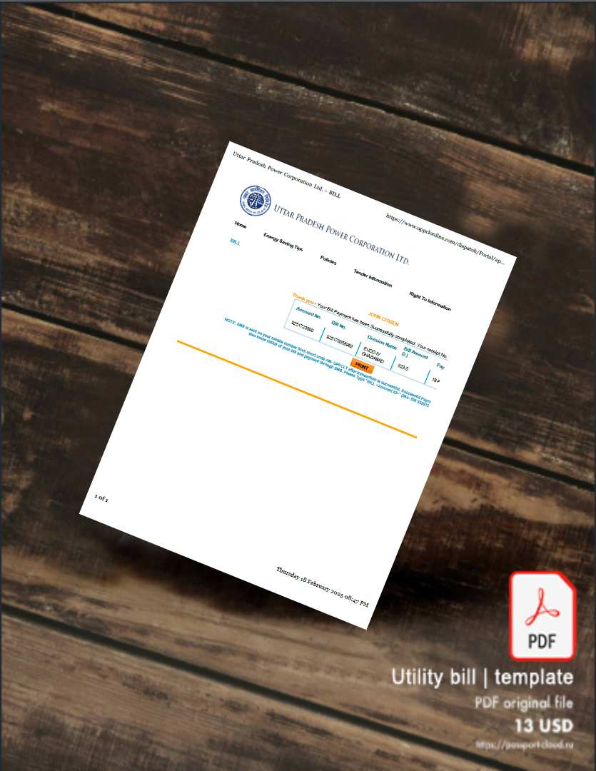 Utility bill | Albanian Power | Albania